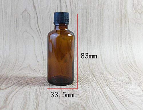 6Pcs Amber Glass Essential Oil Bottles With Orifice Reducer And Black Cap Empty Cosmetic Perfume Aromatherapy Storage Container